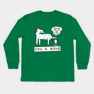 Dog and Bone Cockney London Design Kids Long Sleeve T-Shirt